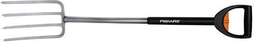 Fiskars SmartFit Telescopic Garden Fork Πηρούνα Κήπου με Κοντάρι 4 Δοντιών 1000630