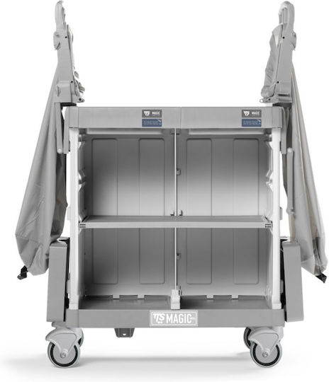 TTS Cleaning Hotel Plastic Housekeeping Cart with Dimensions W177xD58xH107cm. 1pcs