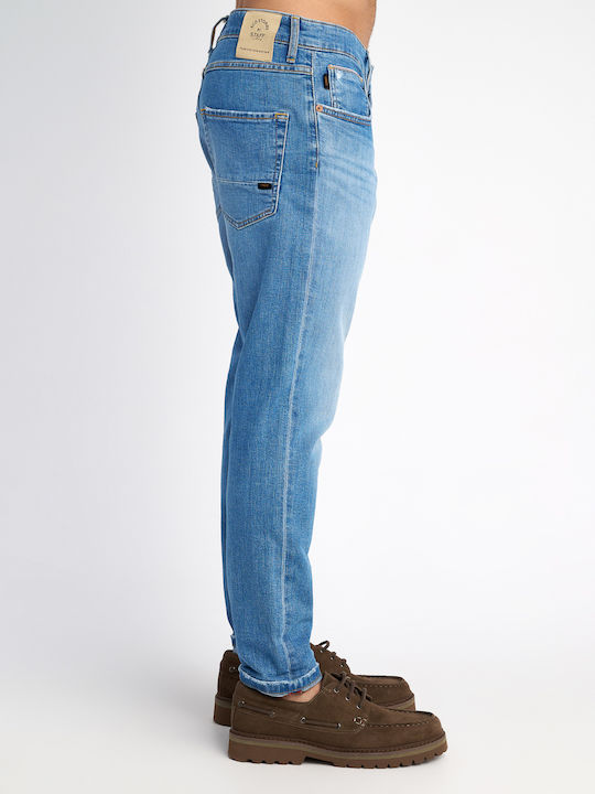 Nollan Men's Jeans Pants Elastic with Slim Fit Blue