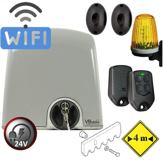 Proteco Strike 6 Wifi Set Motor pentru ușă de garaj culisantă până la 600kg Agățător din metal