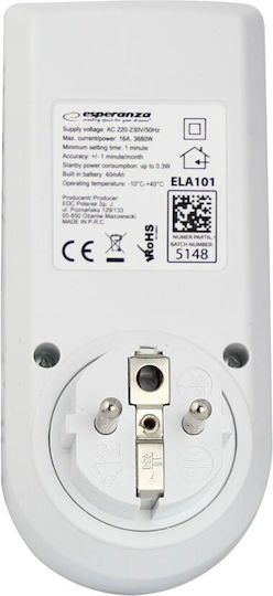 Esperanza Expanse Digital Daily Timer Socket with Random Programming Capability