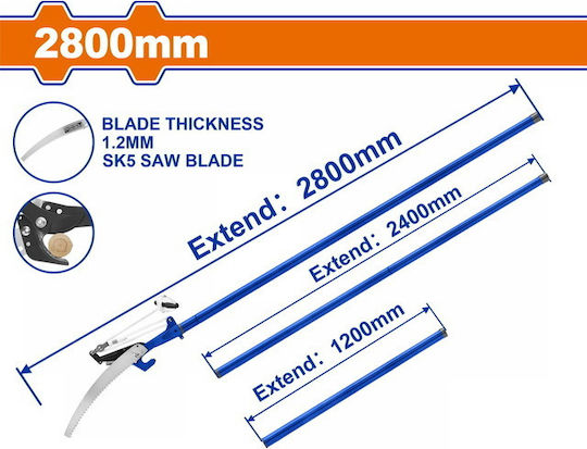 Wadfow Telescopic Hacksaw with Extension Pruner 25mm WPR4701