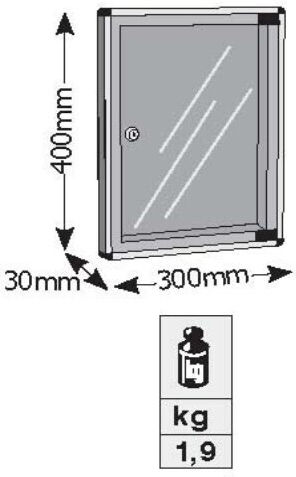 Viometal LTD 703 Πίνακας με Κλειδί A4 Silver
