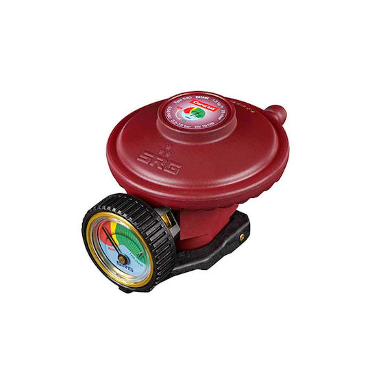 Coral Gas Prime Gas Regulator Set with Hose and Manometer and Length 1m Orange