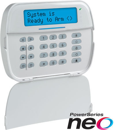 DSC Tastatură de control acces securitate cu ecran în Alb Culoare HS2LCDRF8EE3