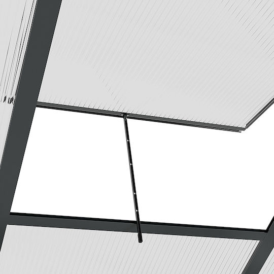 Outsunny 845-058GY Greenhouse House Type with Aluminum Frame 1.9x1.9x2m