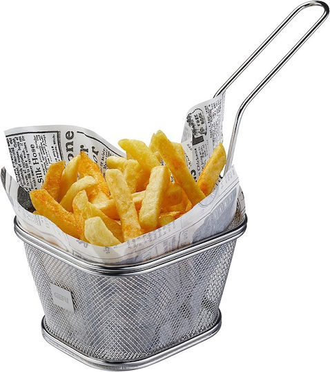 Gefu Deep Fry Basket Serving Basket Metallic with Dimensions 25.1x11.2x17.5cm 1pcs