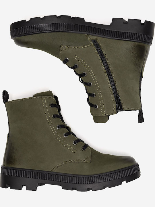 Stiefeletten Damen Khaki