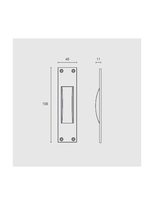 Дръжки за плъзгащи се врати Zogometal Oro Matte 230 без отвор