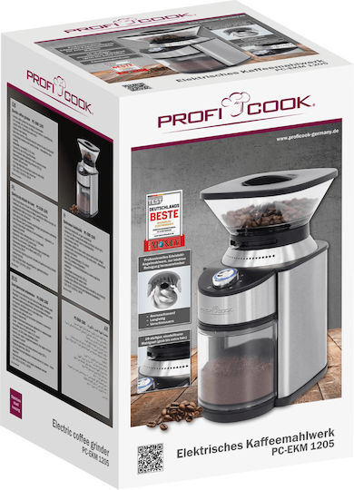 Profi Cook Coffee Grinder On Demand 200W with Bean Hopper Capacity 230gr