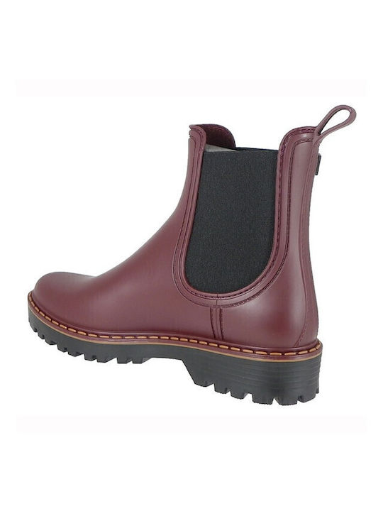 Stiefeletten Damen Burgundisch