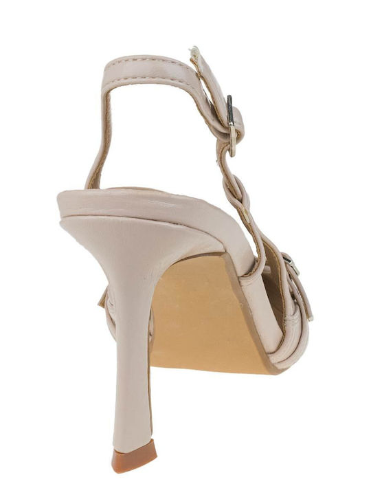 Pumps mit Riemchen & hoher Absatz Rosa