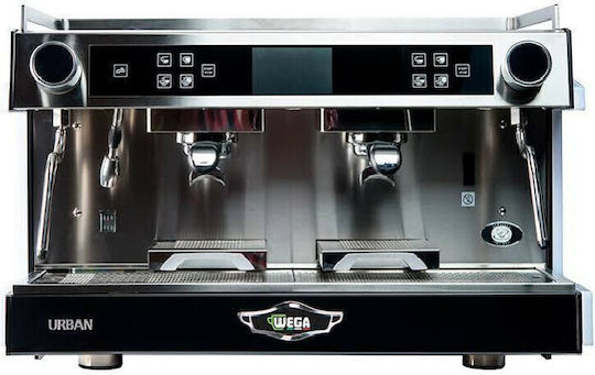 Wega Urban EVD Total Matt Black Επαγγελματική Μηχανή Espresso με 2 Group Π80xΒ60xΥ59cm