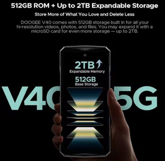 Doogee V40 5G Dual SIM (12GB/512GB) Resistant Smartphone Black/Red