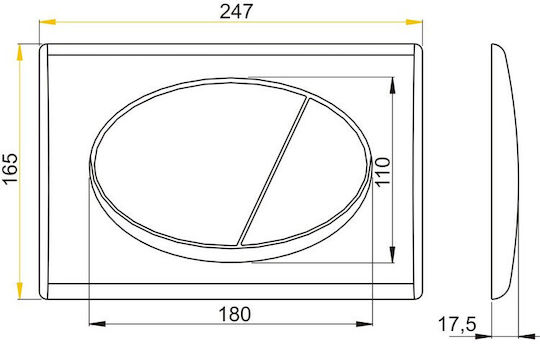 Alcadrain Placă de scurgere pentru toalete Dual Flush