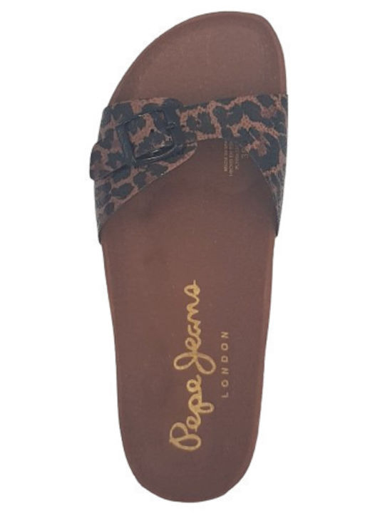 Women's Flat Sandals in Brown Color