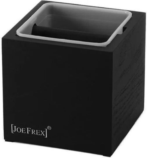 Joe Frex Knock Box Container from Wooden and Plastic 14x14x14cm Black