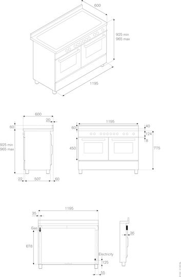 Bertazzoni 5i 2e Ne T Commercial Restaurant Range