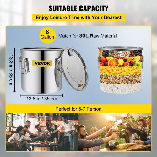Alcohol Distillation Still Stainless Steel Copper 30 L Capacity