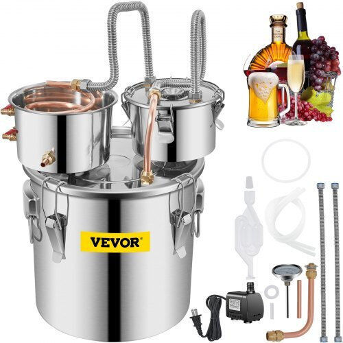 Alcohol Distillation Still Stainless Steel Copper 30 L Capacity