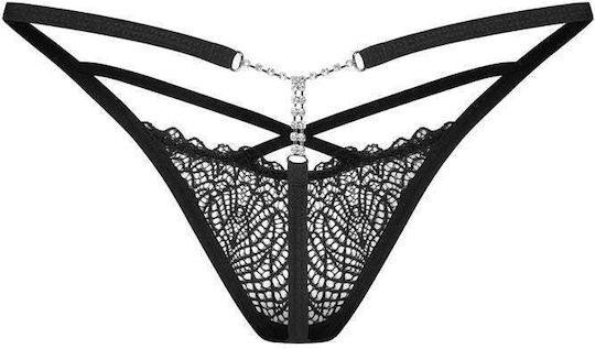 Chiloți damă Obsessive Iliosa Tanga Negru Ob0890