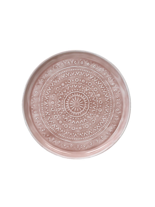 Στρογγυλό Βοηθητικό Τραπεζάκι Μεταλλικό Vintage Pink Μ40xΠ40xΥ43εκ.