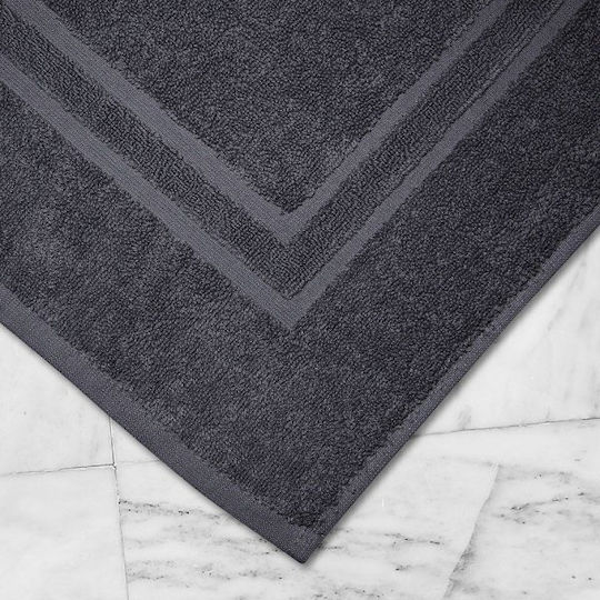 Lino Home Solid Hotel Bathroom Mat Gray 50x75cm