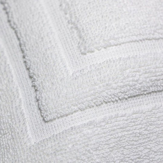 Lino Home Solid Ξενοδοχειακό Πατάκι Μπάνιου Λευκό 50x75εκ.