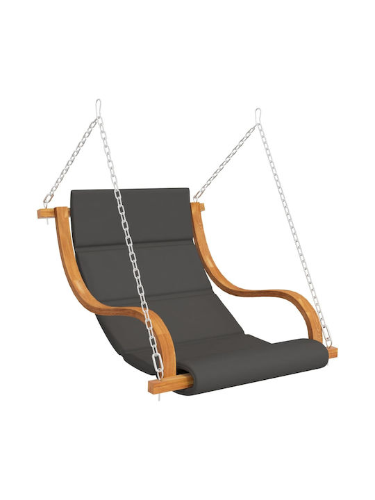 Vidaxl Scaun Balansoar Lemn Masiv de Molid Finisaj Teak Pernă Antracit