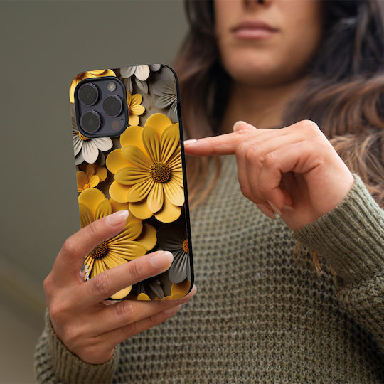 Sonique 3D Flower Series калъф за OnePlus Nord CE 2 Lite 5G Жълт