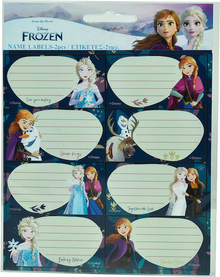 Gim Frozen Notebook Etiketten 8x4cm 8 Stück