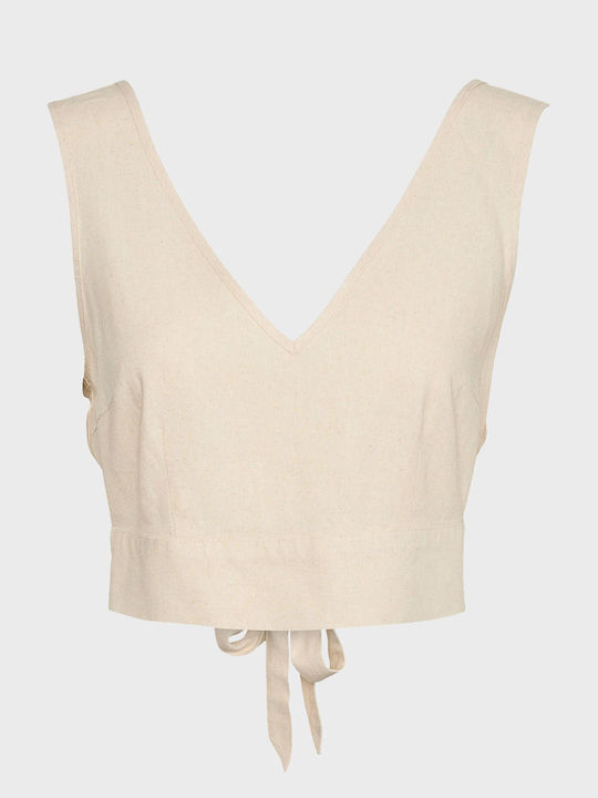 Γυναικείο Crop Top Ecru