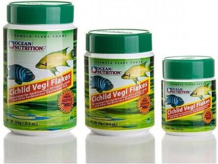 Ocean Nutrition Vegi Cichlid Food Flakes with Spirulina 34gr