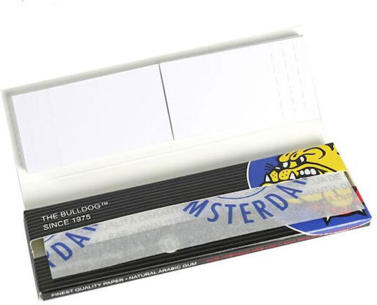 The Bulldog Amsterdam Black Papers Χαρτάκια Στριφτού Τσιγάρου 1+1/4 32 φύλλα 1τμχ