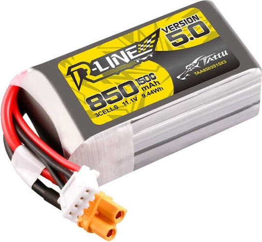 Tattu R-Line V5 Μπαταρία Li-Po 11.1V 850mAh 150C 3S XT30 για Drone