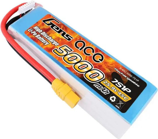 Gens Ace Ace Classic Li-Po Battery 25.9V 5000mAh 45C For RC Vehicle 2 Pieces