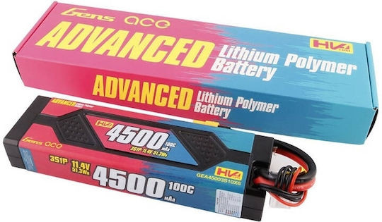 Gens Ace Advanced Μπαταρία Li-Po 11.4V 4500mAh 100C 3S XT60 για Τηλεκατευθυνόμενο