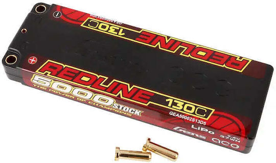 Gens Ace Redline Батерия Li-Po 7.4V 5000mAh 130C 2S за RC Превозно Средство 2 Бройки