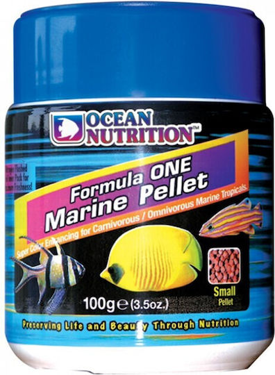 Ocean Nutrition Formula One Marine Pellets Small Τροφή για Τροπικά Ψάρια σε Κόκκους με Σπιρουλίνα 200γρ.