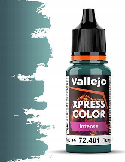 Acrylicos Vallejo Model Making Paint in Turquoise color 18ml