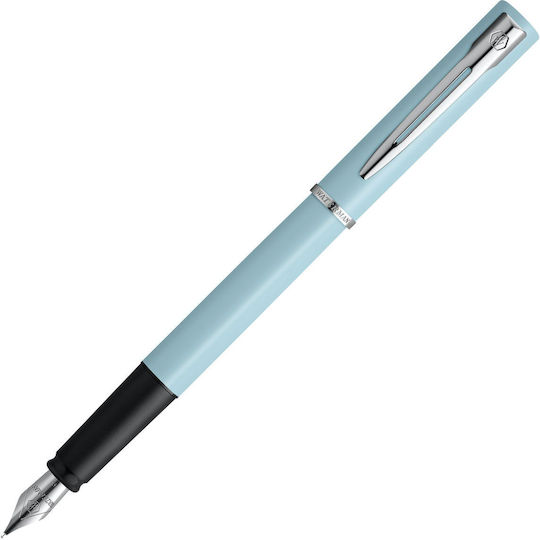 Waterman Stiftset Kugelschreiber mit Füller aus Stahl Blau