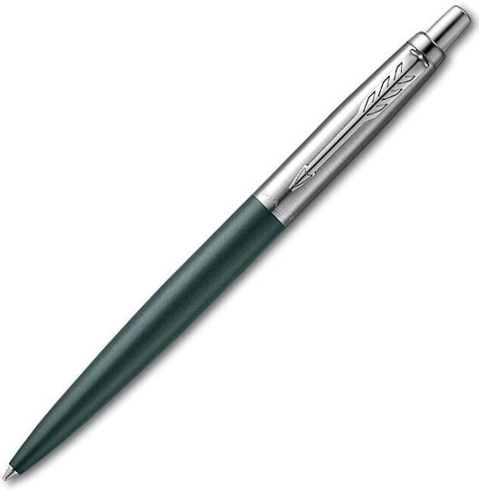 Parker Pen Set Ballpoint Medium made of Steel Green in a case (in a paper cassette)