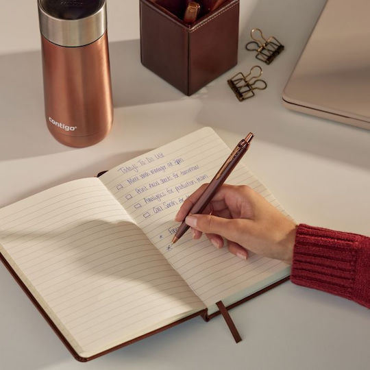 Parker IM Monochrome Pen Set Ballpoint Medium with Fountain Pen Medium made of Steel Burgundy