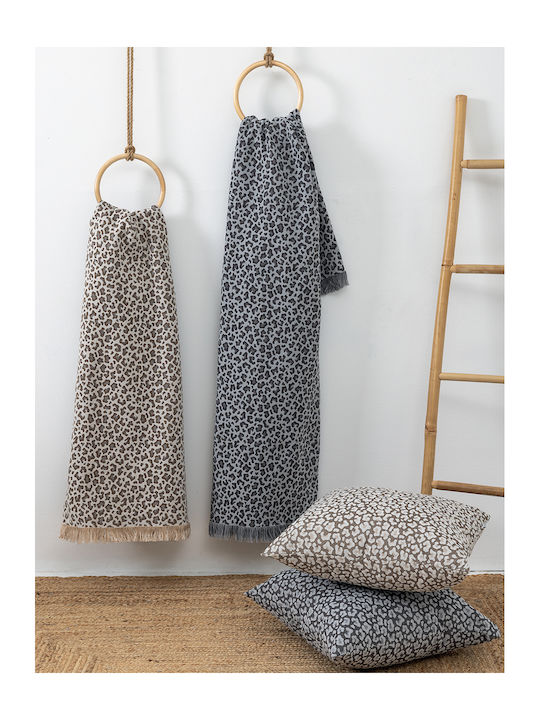 Palamaiki Lepard Ριχτάρι Τριθέσιου Καναπέ 180x300εκ. Grey
