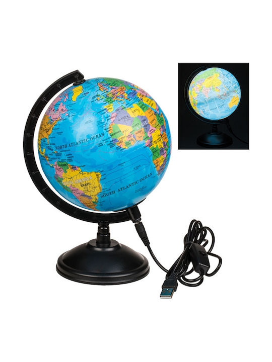 Best For Life Philosophy Illuminated World Globe with Diameter 15.5cm