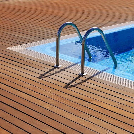 Kripsol Standard Pooltreppe aus Rostfreiem Stahl 69,6x50cm Silber