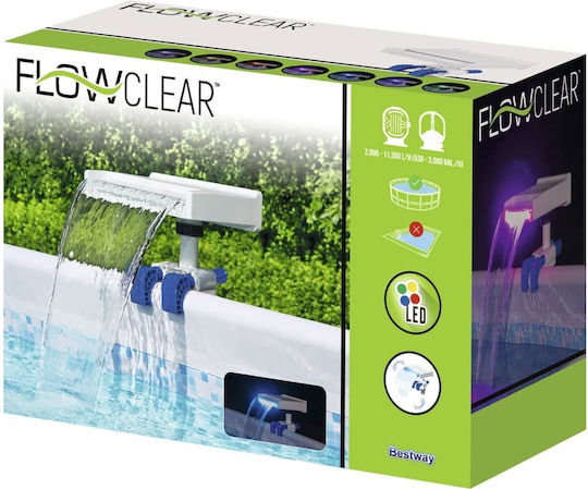 Bestway Водопад за басейн от пластмаса 32x34x24см Бял