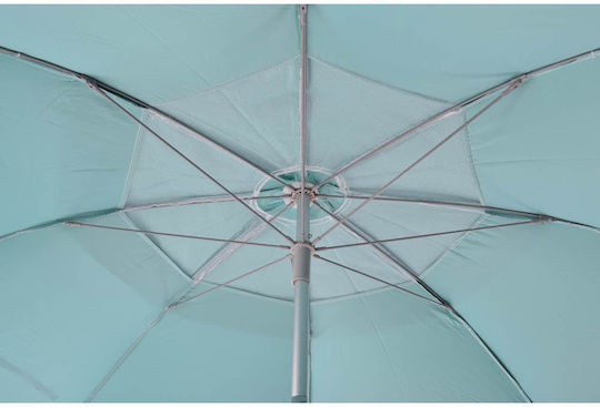 Ankor Folding Beach Umbrella Aluminum Diameter 2.25m with Air Duct Turquoise