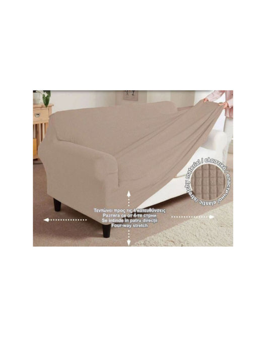 JumT Elastic Cover for Two Seater Sofa Beige 130x170cm 1pcs 888.653.66