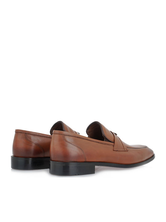 Leder Herren Mokassins in Tabac Braun Farbe